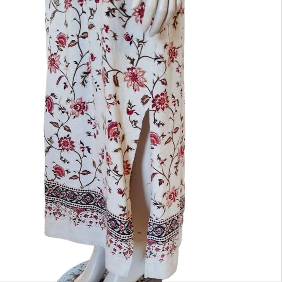 Vintage 90s Day Dress size 4 Emma James Floral Linen Rayon Blend Midi Length - Picture 7 of 9